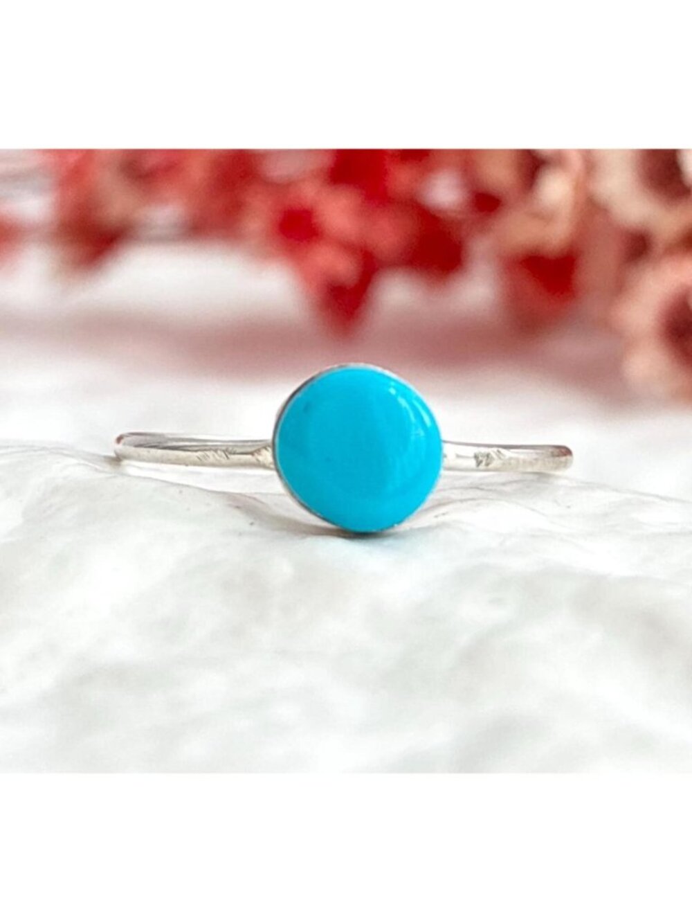 Zuni Angie Rosetta Sleeping Beauty Turquoise Sterling Silver 925 Vintage Ring